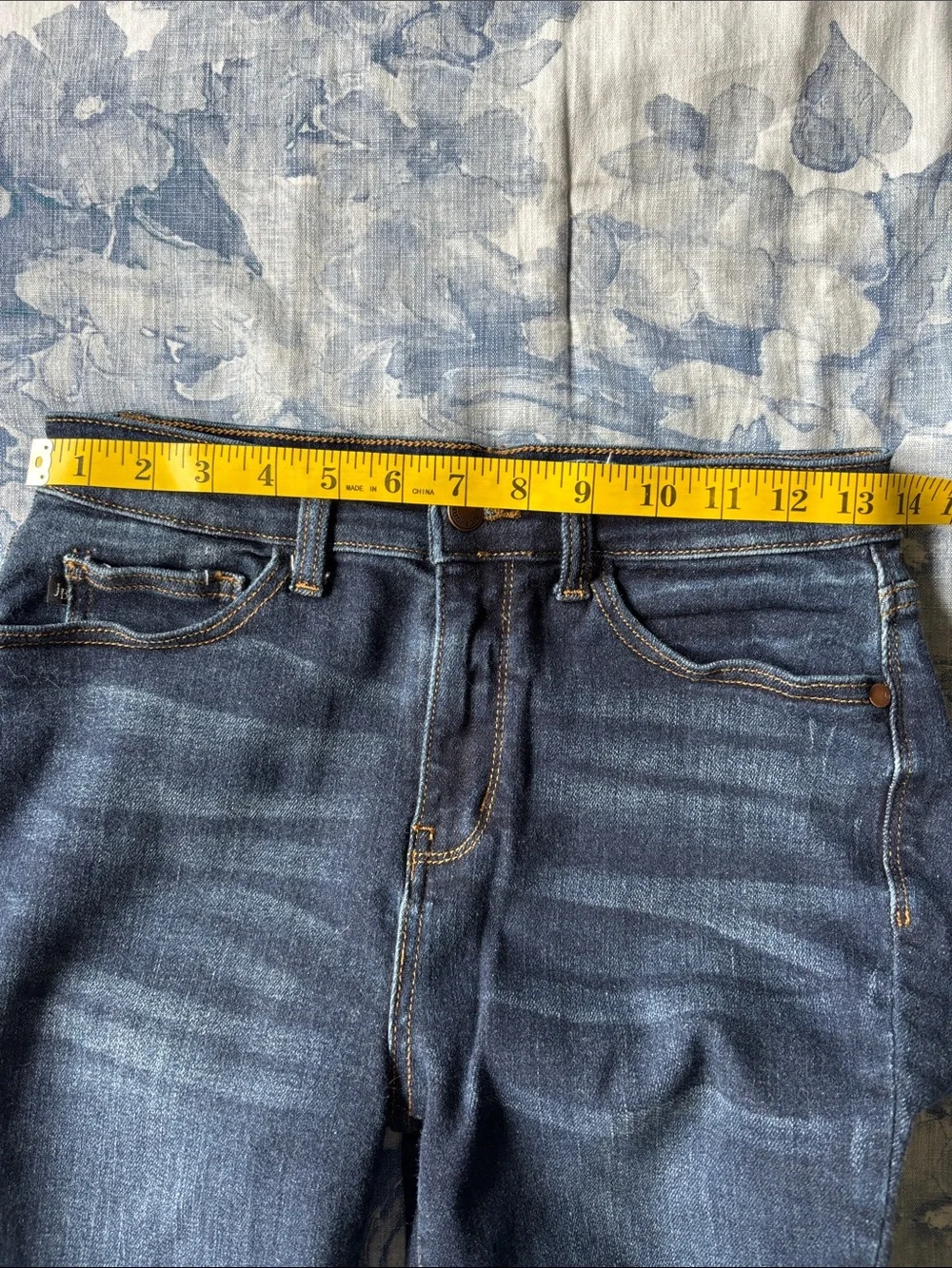Judy Blue Indigo Skinny Jeans with Subtle Whiskering - Picture 7 of 9